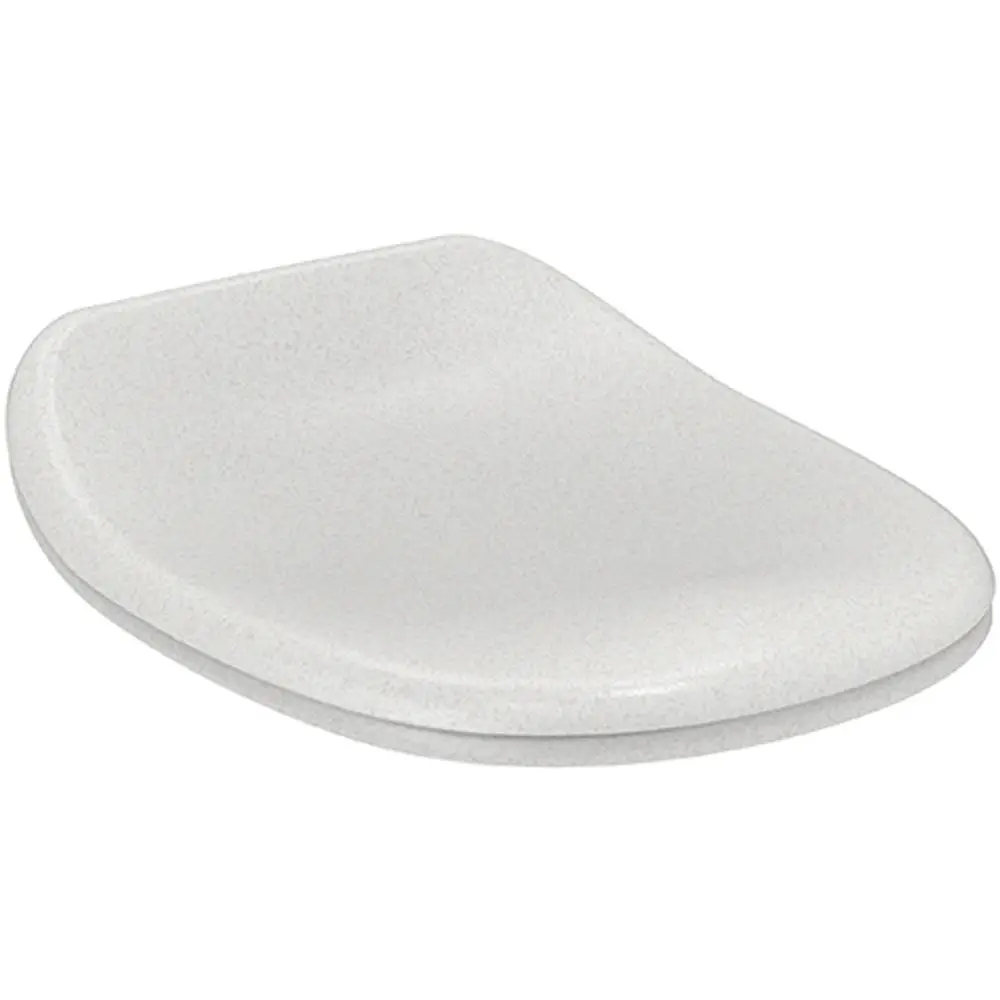 WC-Sitz in hellem, glattem Material, entworfen von Ideal Standard, mit ergonomischer Form und einfacher Montage.